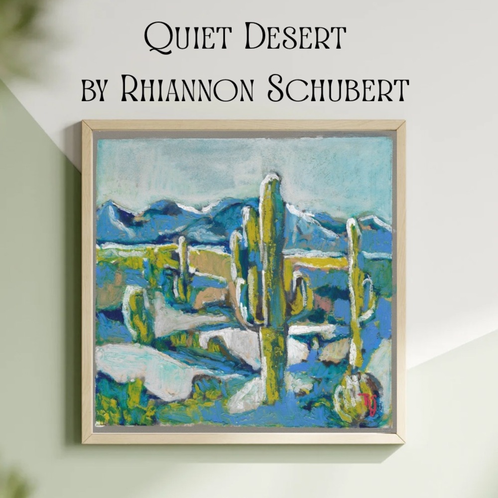 Desert Landscape Art Print 12x12 inch